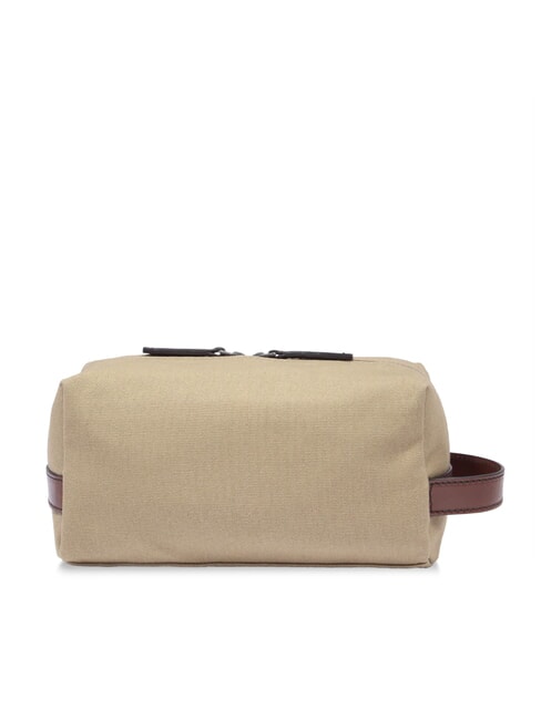 STORY Étui à beauté en cuir et toile brun ruthénium naturel/foncé - Trousses