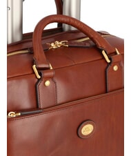 THE BRIDGE STORY Trolley en cuir pour ordinateur portable 13 pouces MARRON - Pilot case et Sacs ordinateur à roulettes - 4