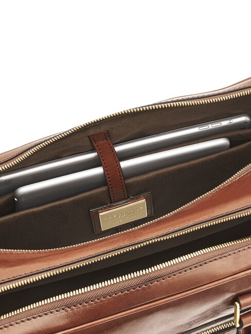 STORY UOMO Étui en cuir pour ordinateur portable 15 pouces MARRON - Porte Documents Travail