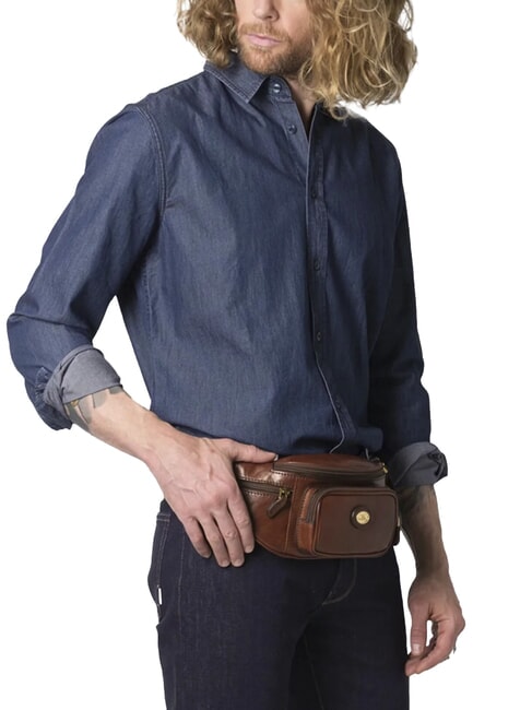 STORY UOMO Sac banane en cuir MARRON - Sacs banane