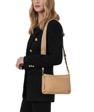 COCCINELLE HYLE Petit sac à bandoulière plat en cuir vert laurier - Sacs pour Femme - 4