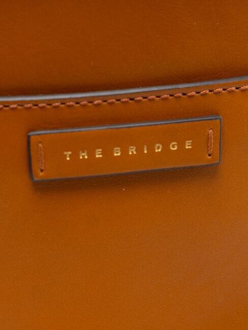 CECILIA Bandoulière en cuir Cognac / or - Sacs pour Femme