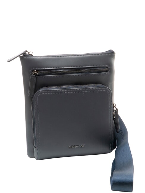 RORY Sac en cuir lisse bleu - Sacs en Bandoulières pour Homme