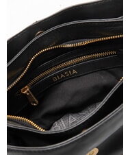 BIASIA RANCH Sac bandouli&egrave;re en cuir noir - Sacs pour Femme - 4