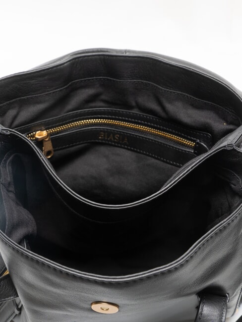RANCH sac en cuir noir - Sacs pour Femme