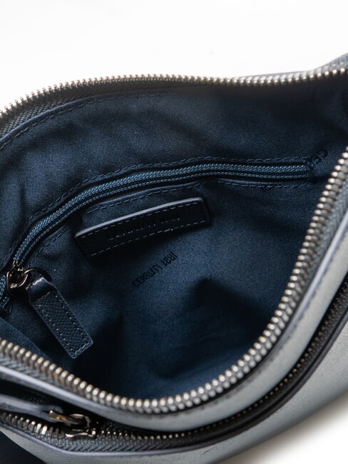 JAKE Sac plat en cuir bleu - Sacs en Bandoulières pour Homme