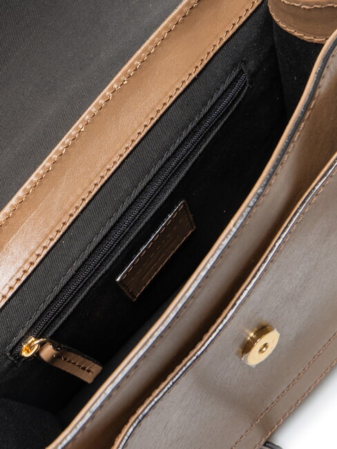 ELBA Sac bandoulière en cuir huître ab. or - Sacs pour Femme