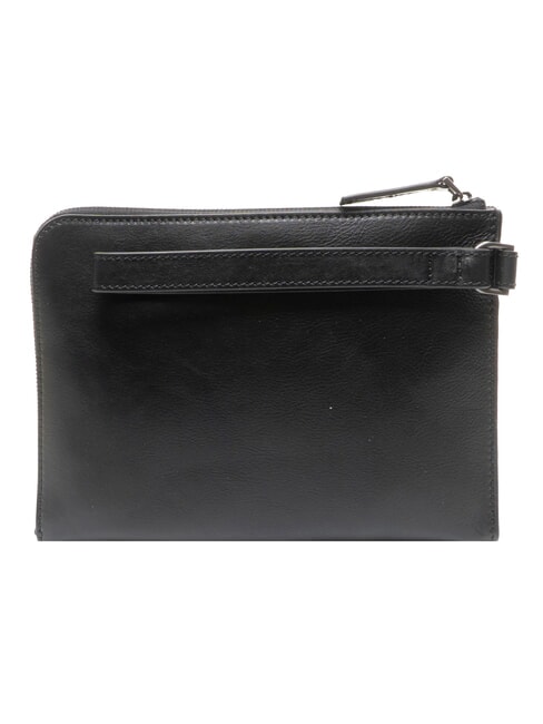 GIACOMO pochette en cuir ruth&eacute;nium noir / noir mat - Sacs pour Femme