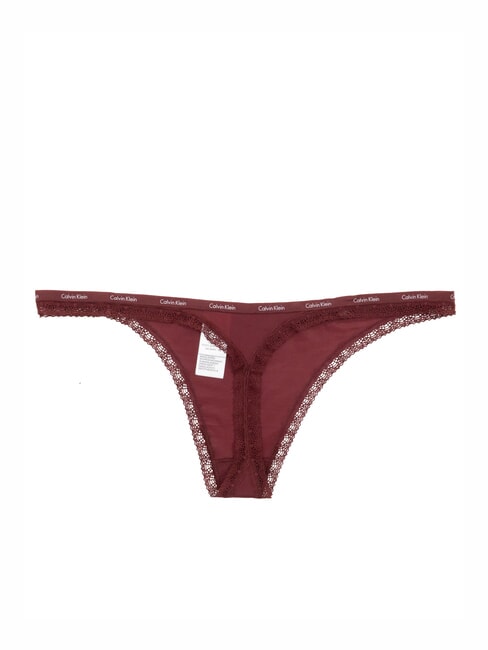 CK String en dentelle porto fauve - Slip femme