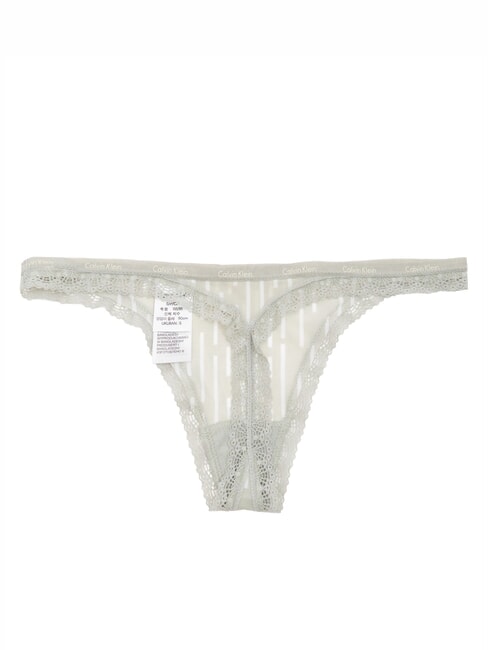 CK String en dentelle argile riche en rayures morse - Slip femme