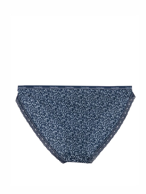 CK Nuisette à lacets micro-ombre bleue givrée - Slip femme