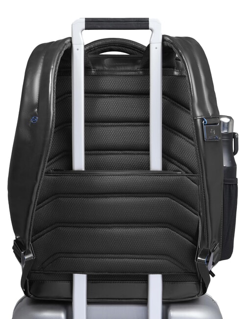 BLUE SQUARE Sac &agrave; dos en cuir &agrave; contr&ocirc;le rapide pour ordinateur portable 15,6" Noir - Sacs &agrave; dos pour ordinateur portable