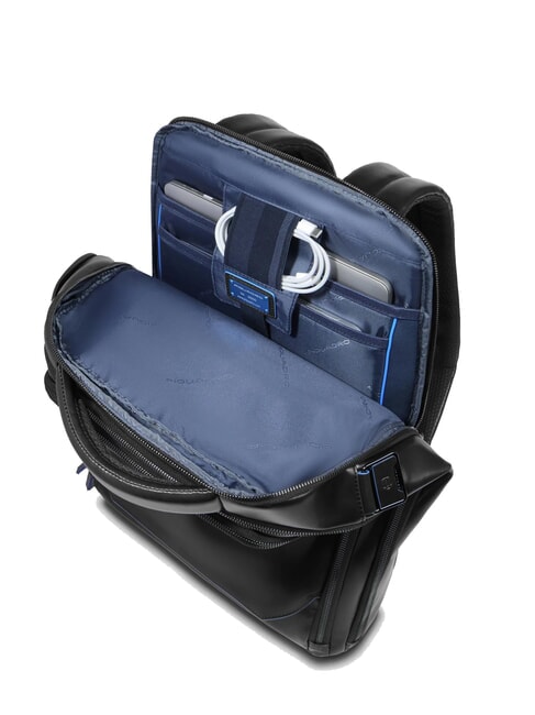 BLUE SQUARE Sac &agrave; dos en cuir &agrave; contr&ocirc;le rapide pour ordinateur portable 15,6" Noir - Sacs &agrave; dos pour ordinateur portable