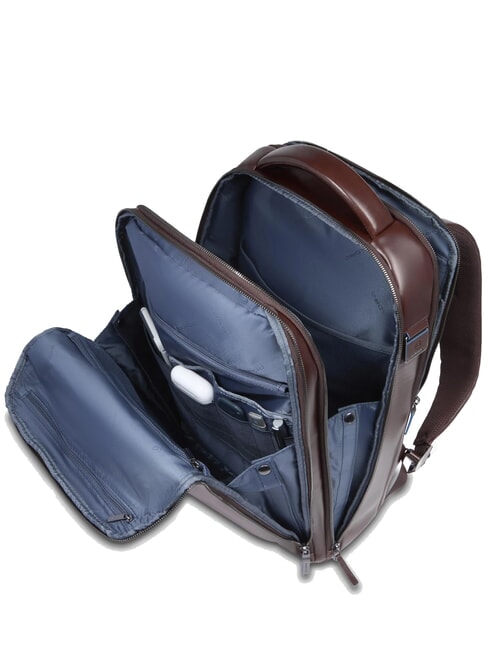 BLUE SQUARE Sac &agrave; dos en cuir &agrave; contr&ocirc;le rapide pour ordinateur portable 15,6" ACAJOU - Sacs &agrave; dos pour ordinateur portable