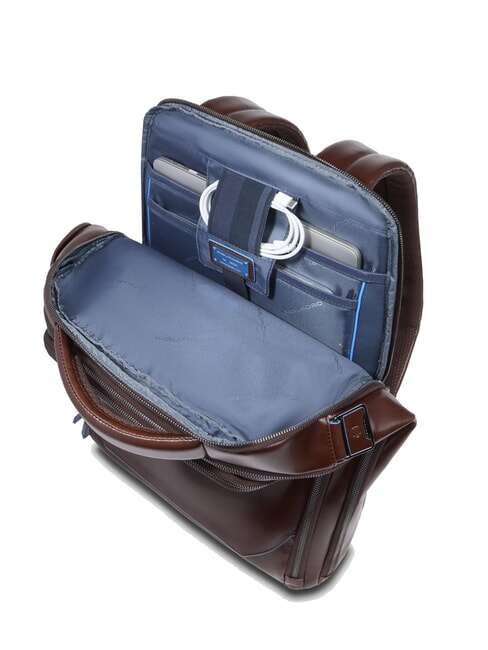 BLUE SQUARE Sac &agrave; dos en cuir &agrave; contr&ocirc;le rapide pour ordinateur portable 15,6" ACAJOU - Sacs &agrave; dos pour ordinateur portable