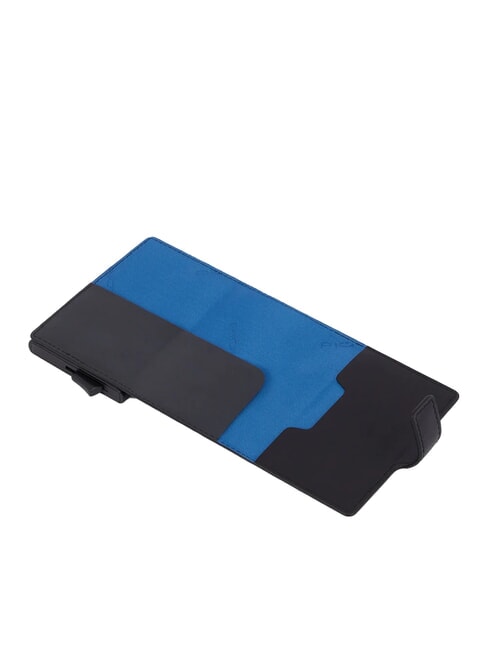 URBAN Porte-cartes de crédit en métal et cuir gris noir - Portefeuilles Homme