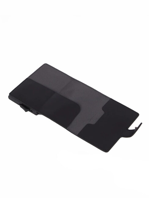 URBAN Porte-cartes de crédit en métal et cuir Noir - Portefeuilles Homme