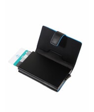 PIQUADRO ATLAS Porte-cartes automatique en métal et cuir - Portefeuilles Homme