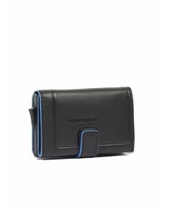 PIQUADRO ATLAS Porte-cartes automatique en métal et cuir Noir - Portefeuilles Homme - 4