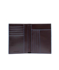 PIQUADRO BLUE SQUARE Portefeuille vertical en cuir ACAJOU - Portefeuilles Homme - 2