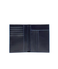 PIQUADRO BLUE SQUARE Portefeuille vertical en cuir bleu - Portefeuilles Homme - 2
