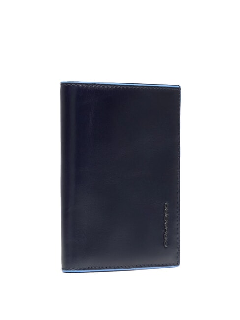 BLUE SQUARE Portefeuille vertical en cuir bleu - Portefeuilles Homme