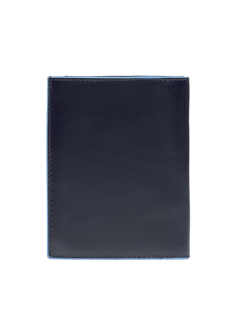 BLUE SQUARE Portefeuille vertical en cuir bleu - Portefeuilles Homme
