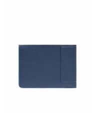 PIQUADRO ATLAS Portefeuille en cuir avec porte-monnaie bleu - Portefeuilles Homme - 4