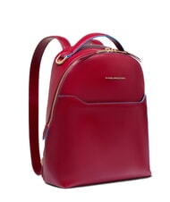 PIQUADRO BLUE SQUARE Sac à dos en cuir ROUGE - Sacs pour Femme - 2