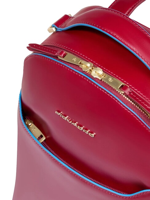 BLUE SQUARE Sac à dos en cuir ROUGE - Sacs pour Femme