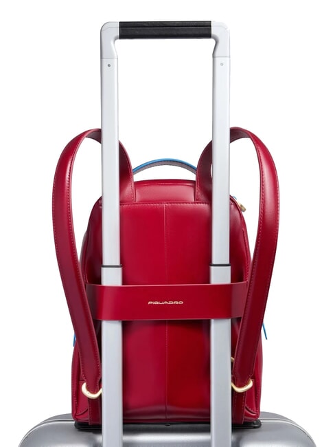 BLUE SQUARE Sac à dos en cuir ROUGE - Sacs pour Femme