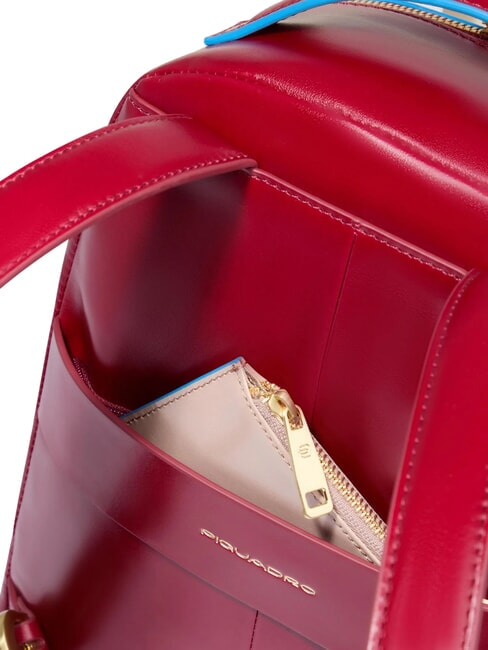 BLUE SQUARE Sac à dos en cuir ROUGE - Sacs pour Femme