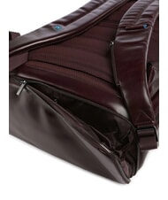 PIQUADRO BLUE SQUARE  Sac à dos pour ordinateur portable 15,6" en cuir ACAJOU - Sacs à dos pour ordinateur portable - 4
