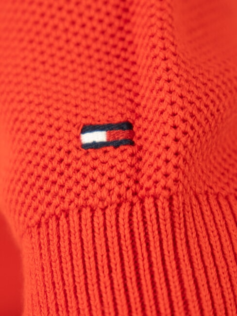 TH KIDS Pull en coton &agrave; col rond pour enfants cramoisi profond - Pulls pour enfants