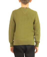 TOMMY HILFIGER TH KIDS Pull en coton &agrave; col rond pour enfants vert - Pulls pour enfants - 2