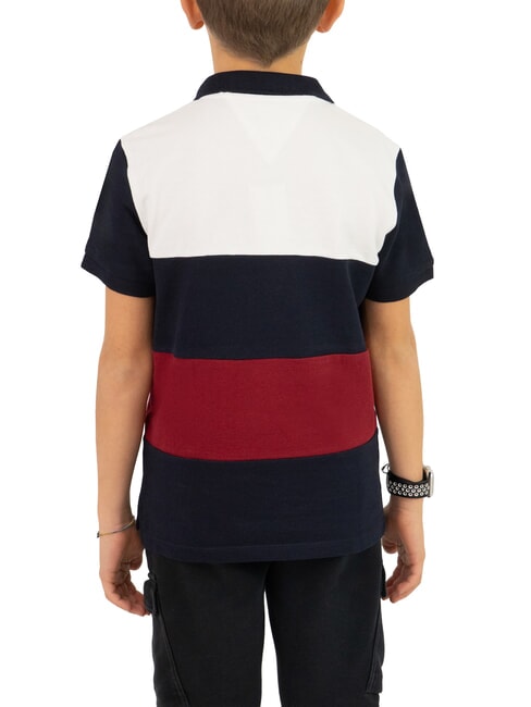 TH KIDS polo à manches courtes pour enfants rouge / blanc / bleu - Tee-shirt enfant