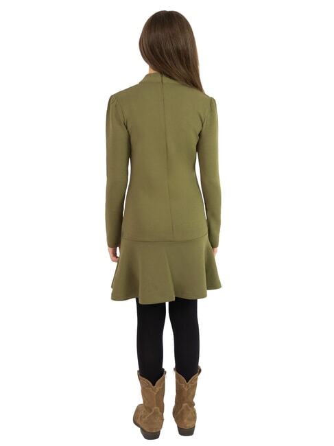 TH KIDS Robe &agrave; manches longues pour filles vert - Robes pour petites filles