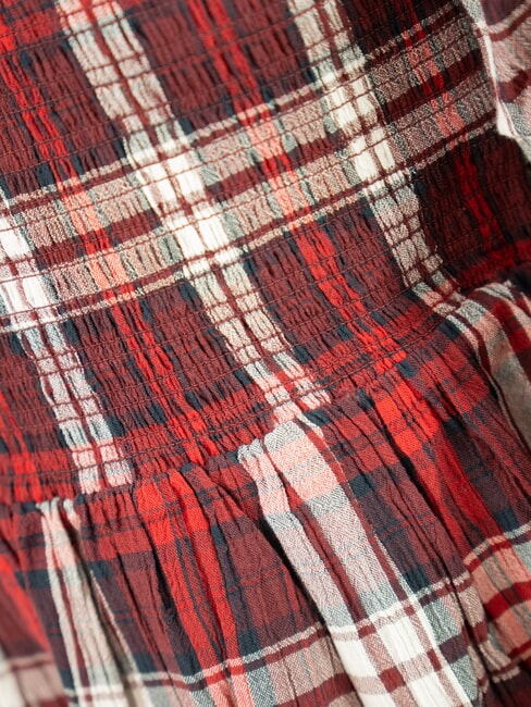 TH KIDS Robe &agrave; carreaux &agrave; manches longues pour filles v&eacute;rification multiple - Robes pour petites filles