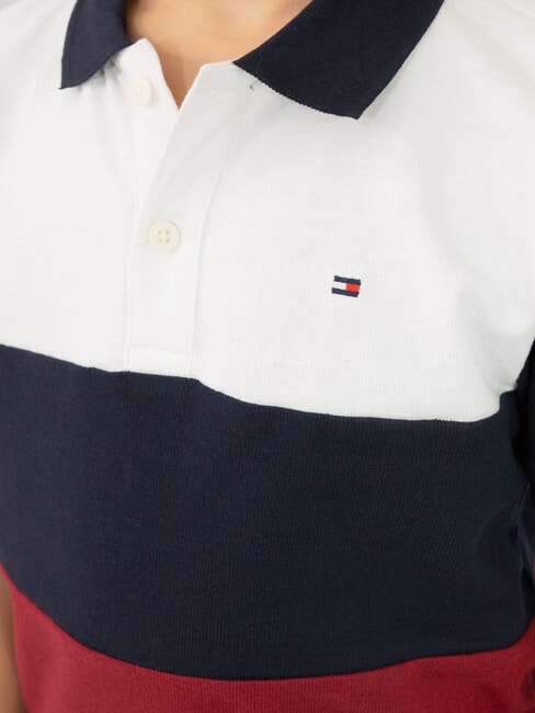 TH KIDS polo à manches courtes pour enfants rouge / blanc / bleu - Tee-shirt enfant