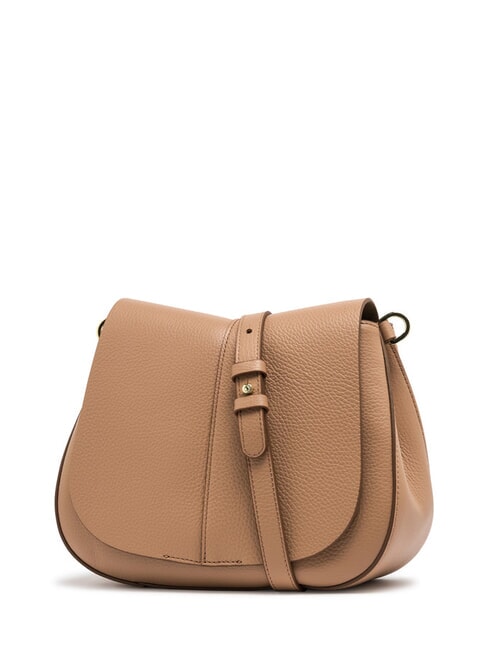 HELENA ROUND Sac en cuir avec double bandoulière argile - Sacs pour Femme