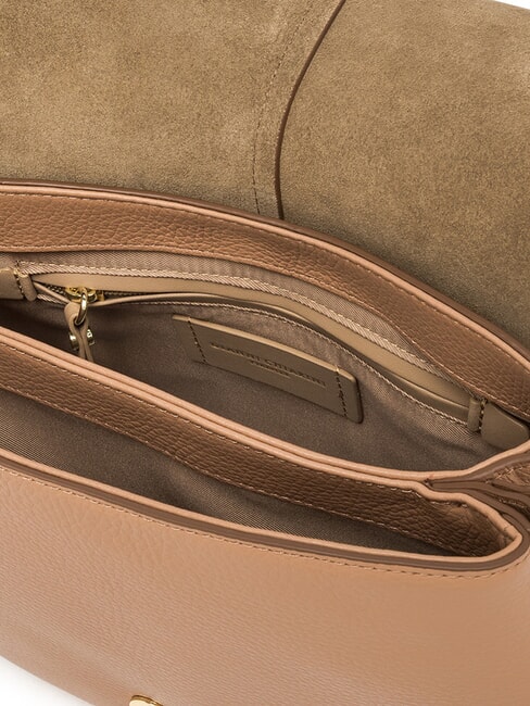 HELENA ROUND Sac en cuir avec double bandoulière argile - Sacs pour Femme