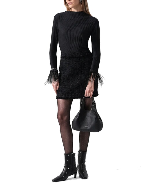 DUA Sac bandoulière, en cuir Noir - Sacs pour Femme