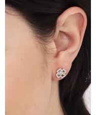 AMEN AMORE Boucles d'oreilles trèfle à quatre feuilles avec zircone - Boucles d'oreilles