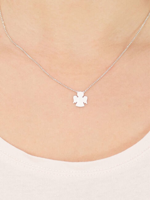 COCCOLE Collier en argent avec un petit ange rhodium - Colliers