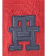 TOMMY HILFIGER TH Pull en coton &agrave; col rond avec logo monogramme rouge/ciel d&eacute;sertique - Pulls pour hommes - 3