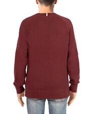 TOMMY HILFIGER TH Pull en coton &agrave; col rond avec logo brod&eacute; - Pulls pour hommes