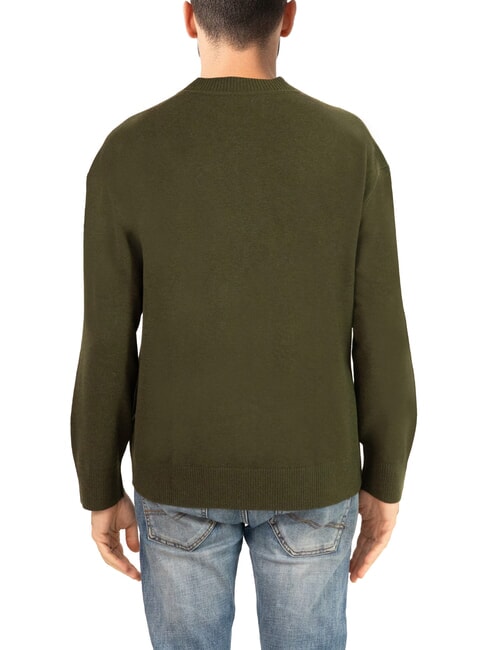 CK JEANS  olive fonc&eacute; - Pulls pour hommes