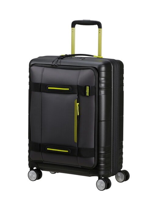 HELLO CABIN Valise à roulettes extensible noir/citron vert - Valises cabine