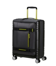 AMERICAN TOURISTER HELLO CABIN Valise à roulettes extensible noir/citron vert - Valises cabine - 3