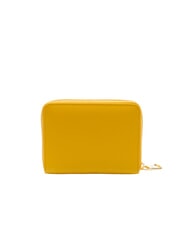 BRACCIALINI BASIC Petit portefeuille en cuir zipp&eacute; jaune - Portefeuilles Femme - 3
